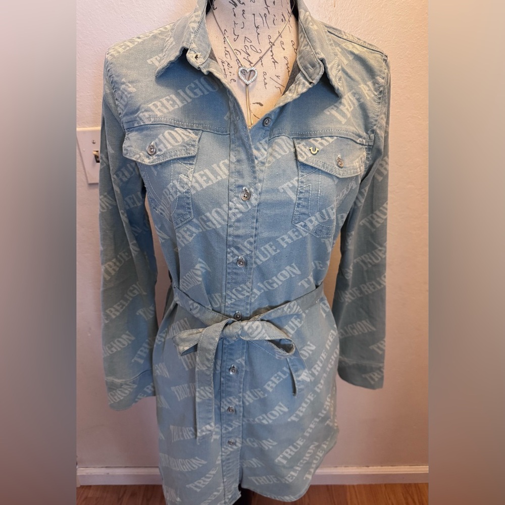 True Religion Light Blue Denim Dress